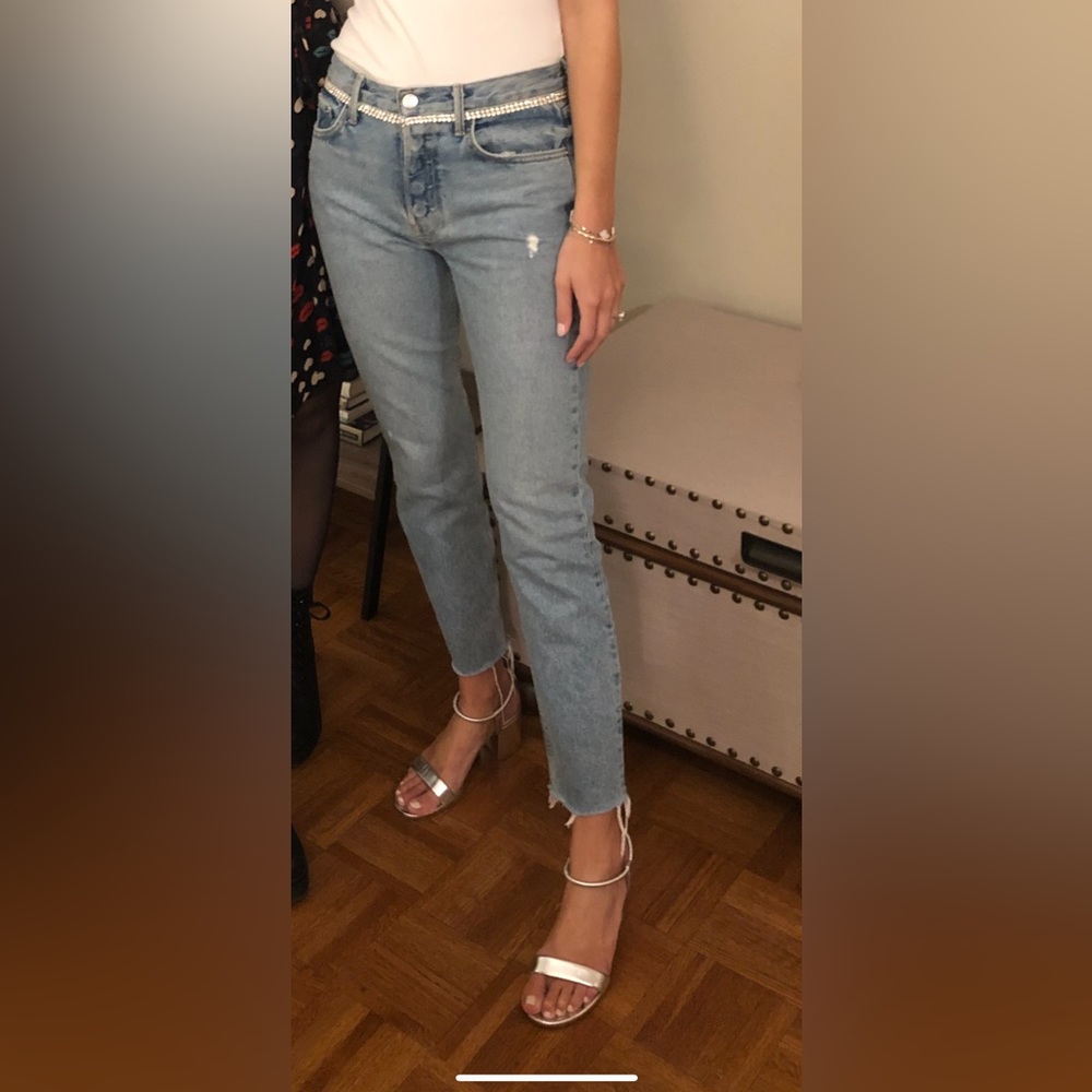 Embellished GRLFRND denim